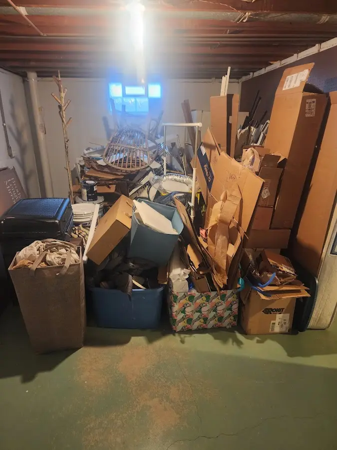 Roll-off dumpster container at job site for Yard Waste Dumpster Rental in South Harrison